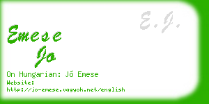 emese jo business card